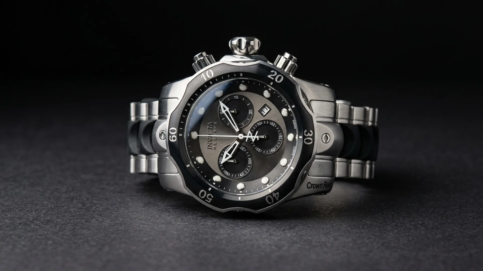 Authenticated Invicta watch showing documented dial and movement